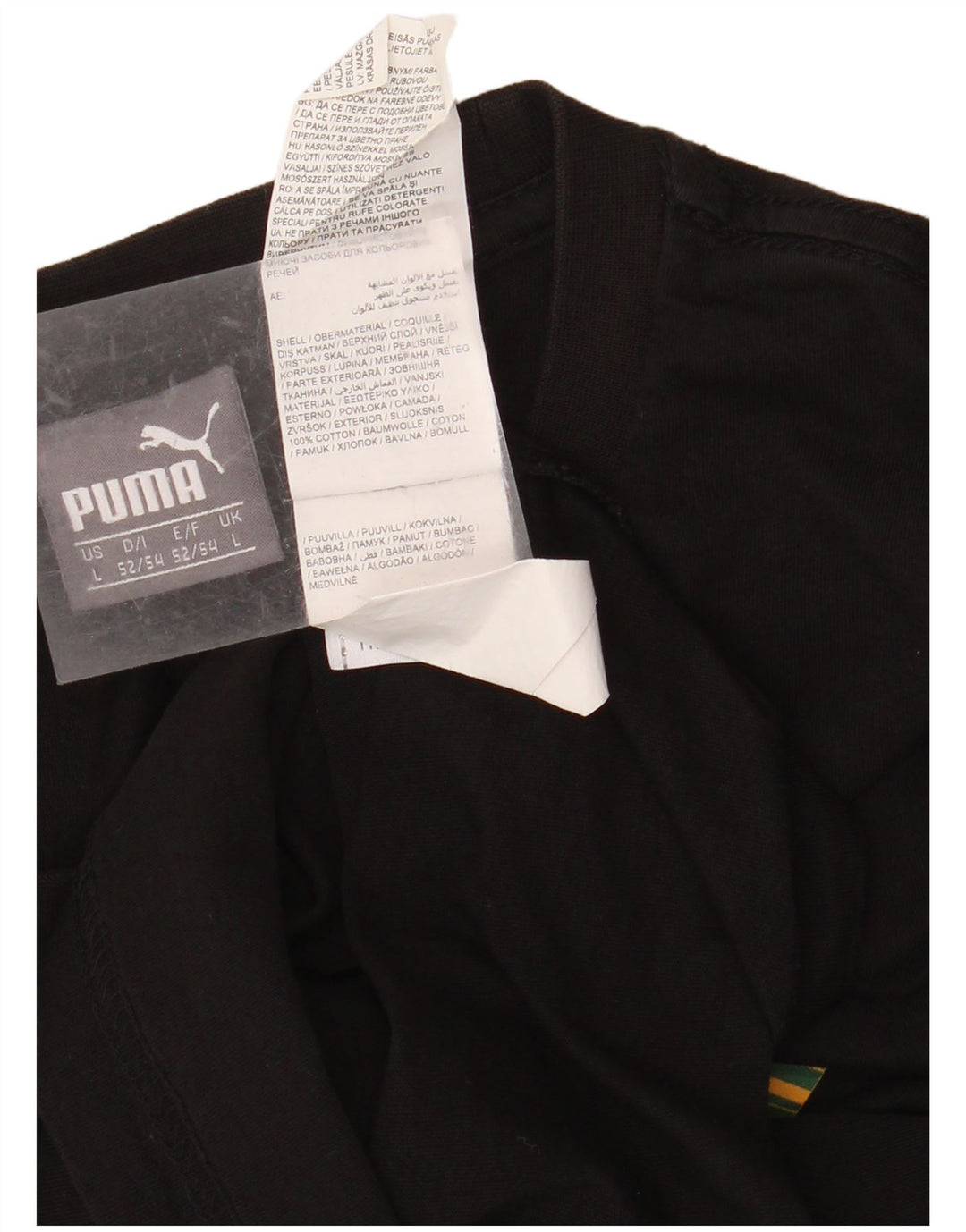 PUMA Camiseta gráfica para hombre Top grande de algodón negro