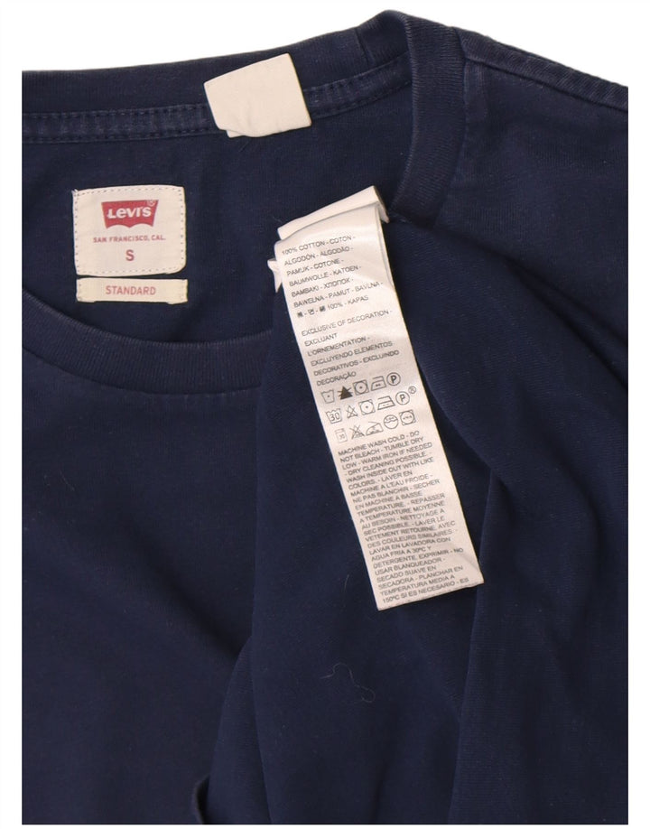 Levi's Mens Standard Top Manga Larga Pequeño Algodón Azul Marino