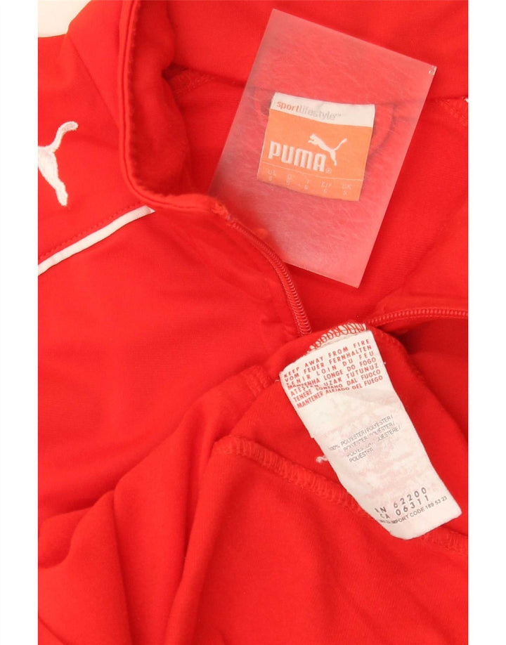 Puma Hombre Chándal Top Chaqueta Pequeña Naranja Poliéster