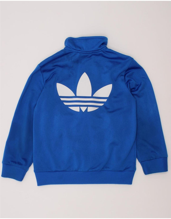 Adidas Boys Graphic Chándal Top Chaqueta 6-7 Años Azul Poliéster
