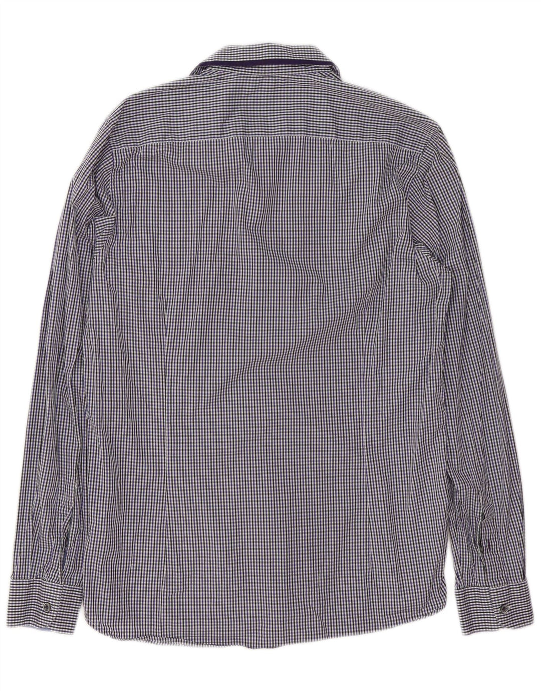 Ted Baker Camisa para hombre Talla 3 Algodón a cuadros azul mediano