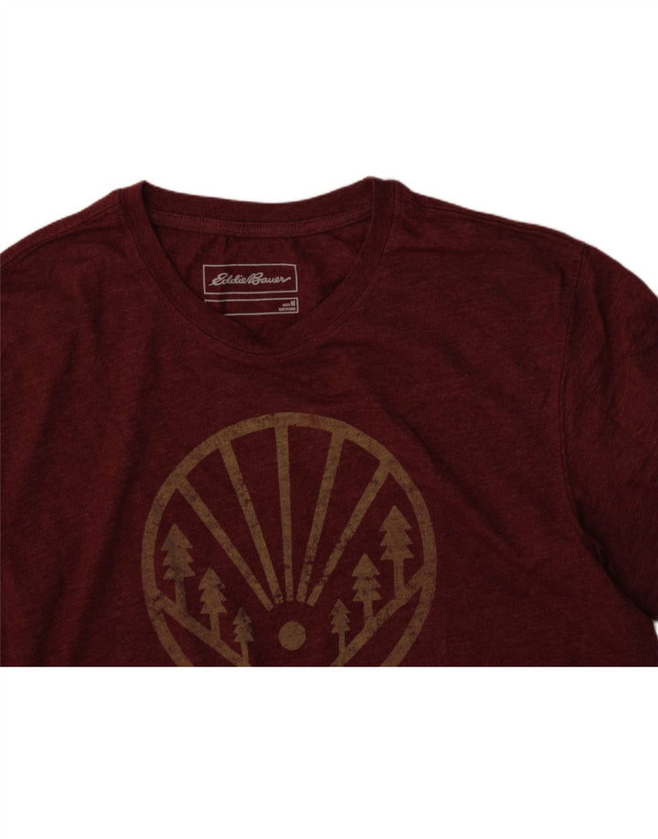 EDDIE BAUER Mens Graphic T-Shirt Top Medium Red Cotton Vintage Eddie Bauer and Second-Hand Eddie Bauer from Messina Hembry 