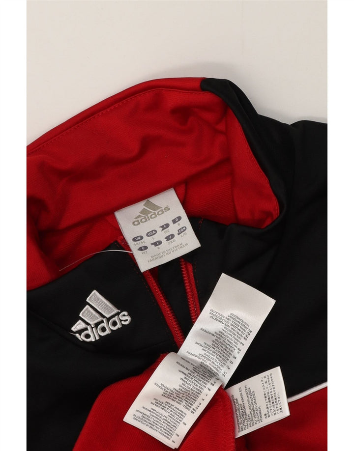 Adidas - Chaqueta de chándal para hombre, talla 44/46, poliéster color rojo grande