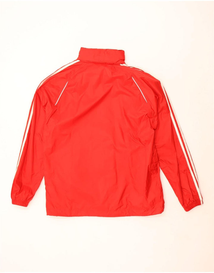Adidas Chaqueta impermeable con capucha para hombre UK 38 Mediano Rojo Poliéster