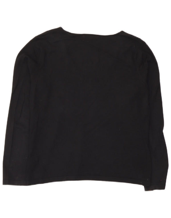 Marks & Spencer Top para mujer de manga larga UK 44 Viscosa negra mediana