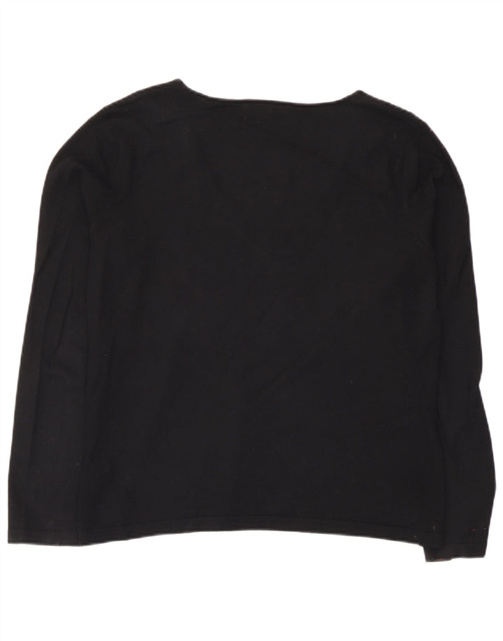 Marks & Spencer Top para mujer de manga larga UK 44 Viscosa negra mediana