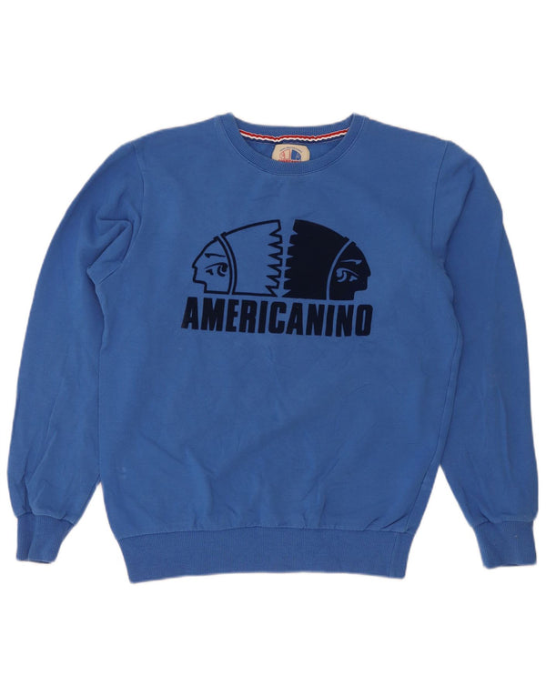 Americanino Sudadera Estampada para Niños Jersey 13-14 Años Azul Algodón