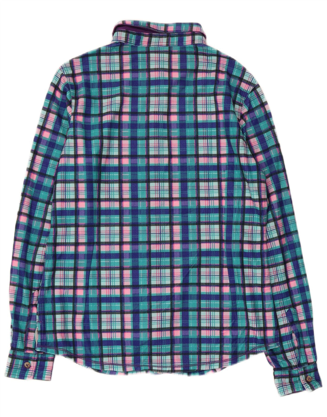 BRUGI Camisa de franela para mujer UK 44 Large Blue Check