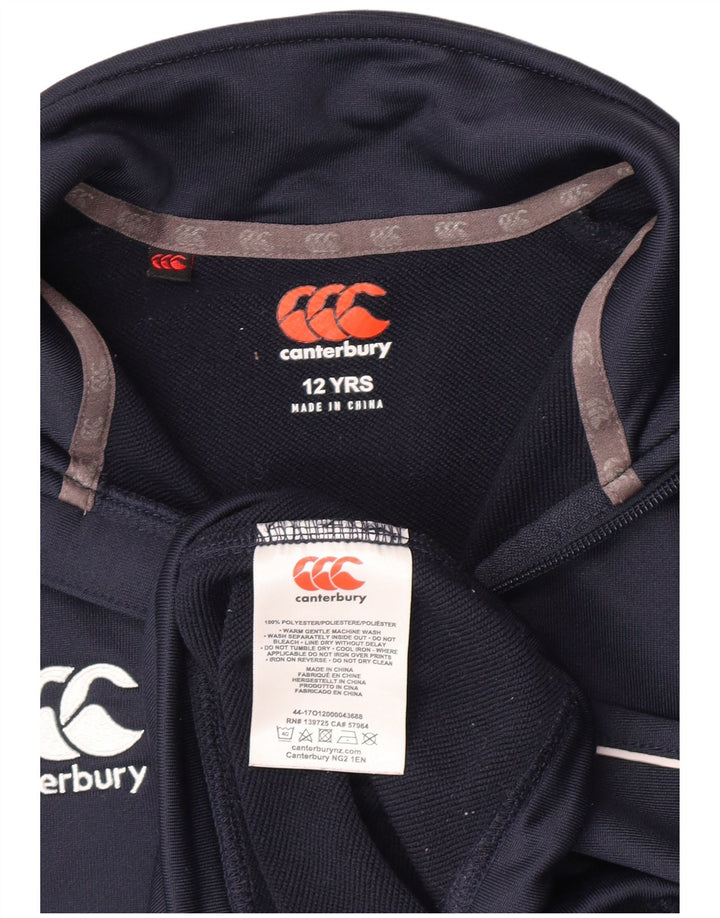Canterbury Sudadera con Cremallera y Cuello para Niños 11-12 Años Azul Marino Poliéster