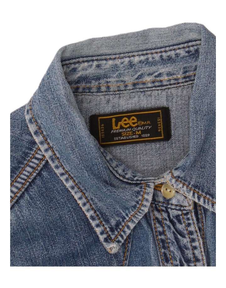 LEE Womens Denim Shirt UK 14 Medium Blue Cotton Vintage Lee and Second-Hand Lee from Messina Hembry 