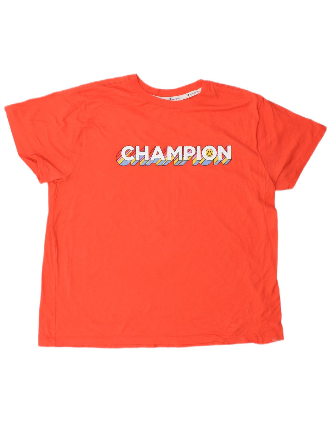 CHAMPION Camiseta gráfica para mujer Top UK 20 2XL Algodón naranja