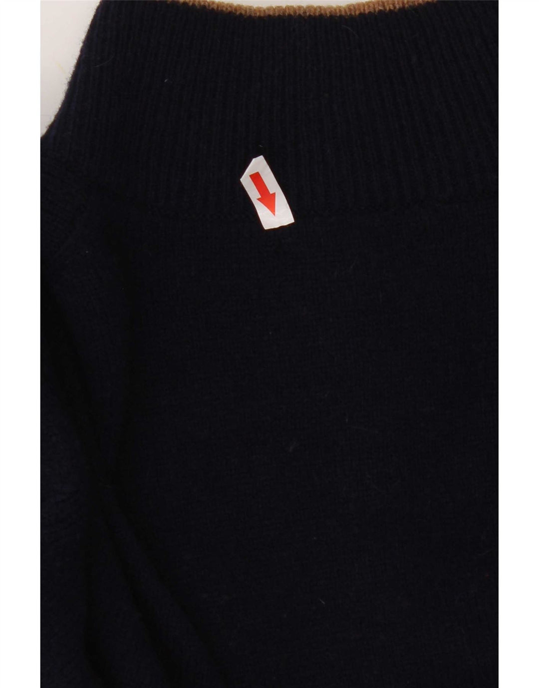 Musto Jersey De Cuello Con Cremallera Para Hombre Grande De Lana De Cordero Azul Marino