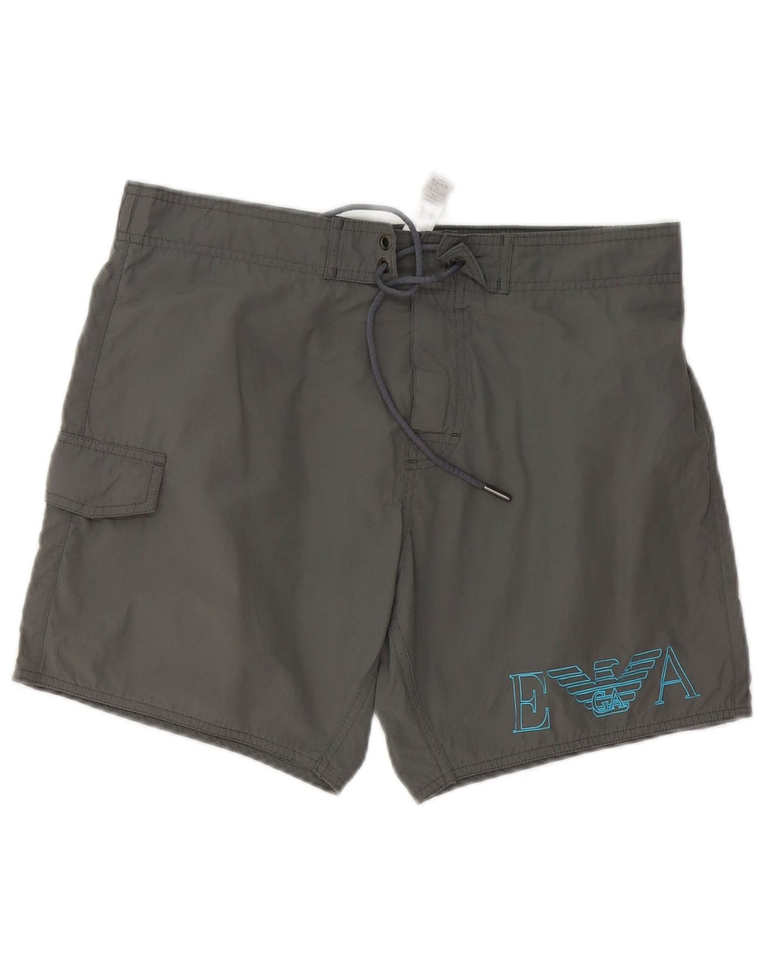 Emporio Armani Mens Graphic Bañador Shorts Grande Poliéster Gris