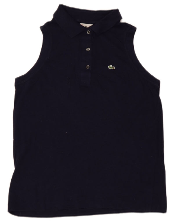 Polo Lacoste Mujer Sin Mangas Talla 40 Mediano Azul Marino Algodón