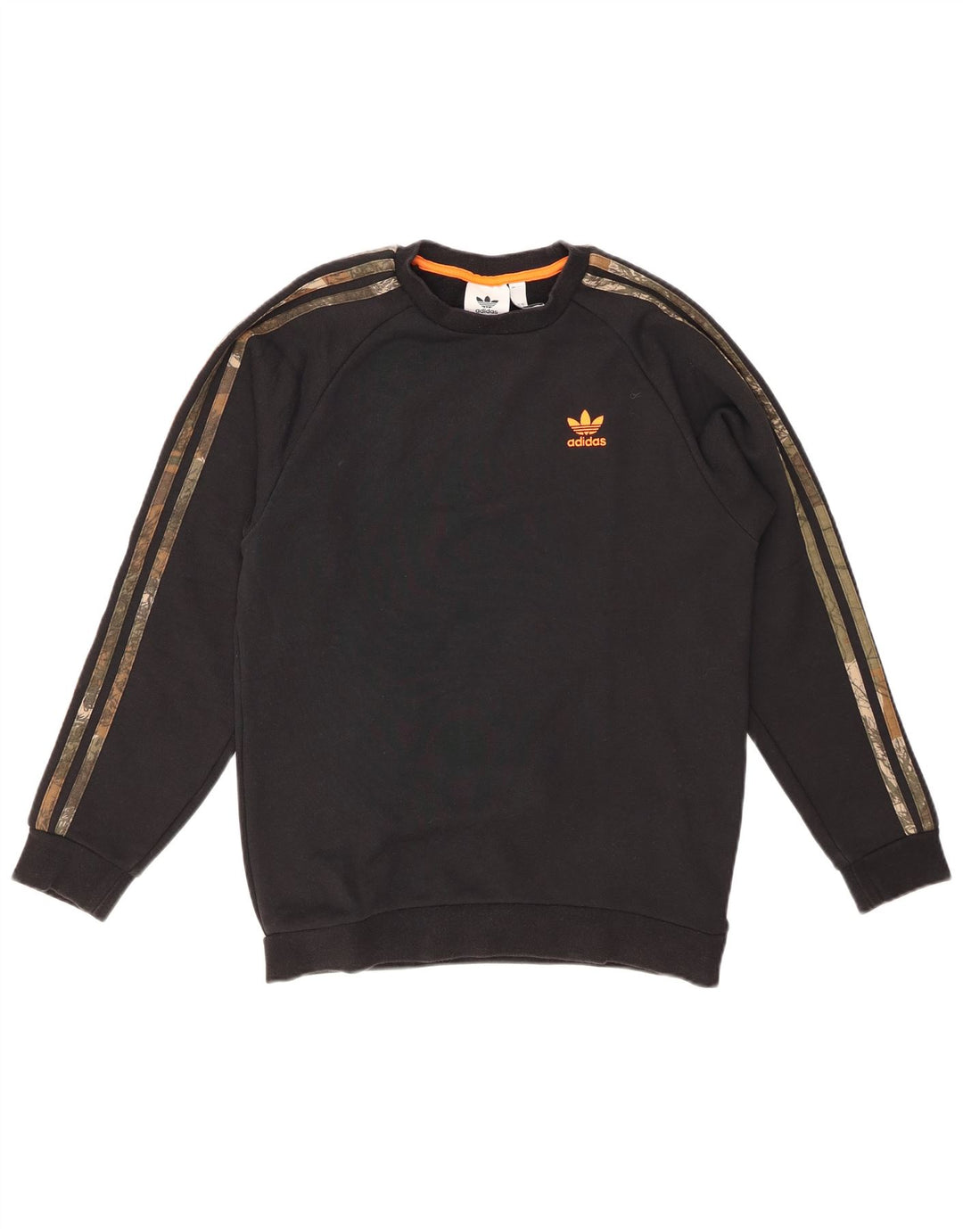 ADIDAS Hombre Sudadera Jumper Pequeño Algodón Negro
