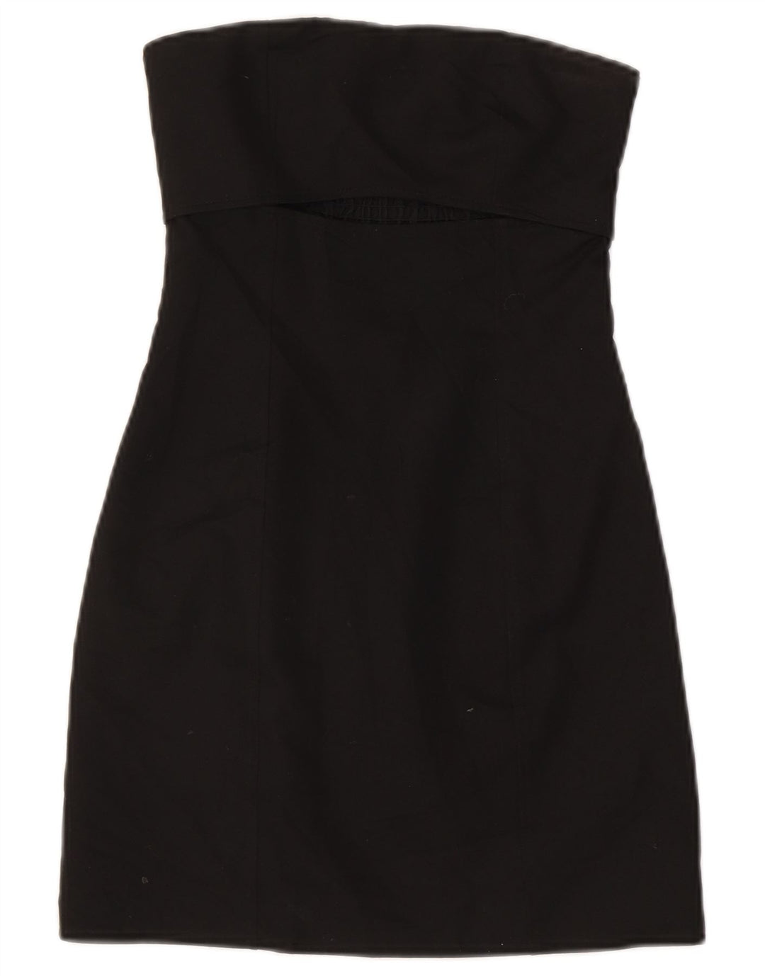Zara Mujer Vestido Sin Tirantes UK 4 XS Poliéster Negro