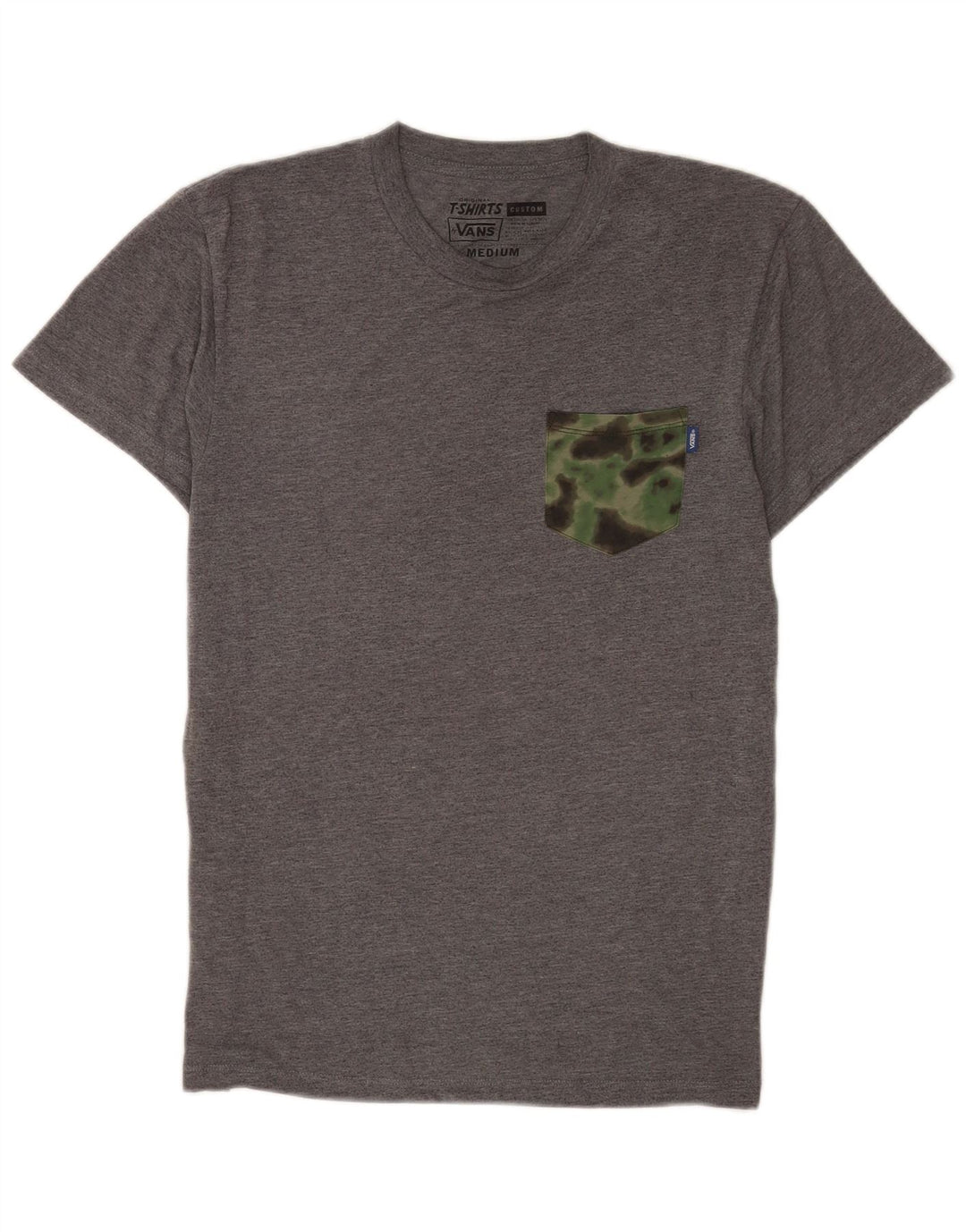 Camiseta Vans Custom Fit para hombre Top de algodón moteado en gris medio