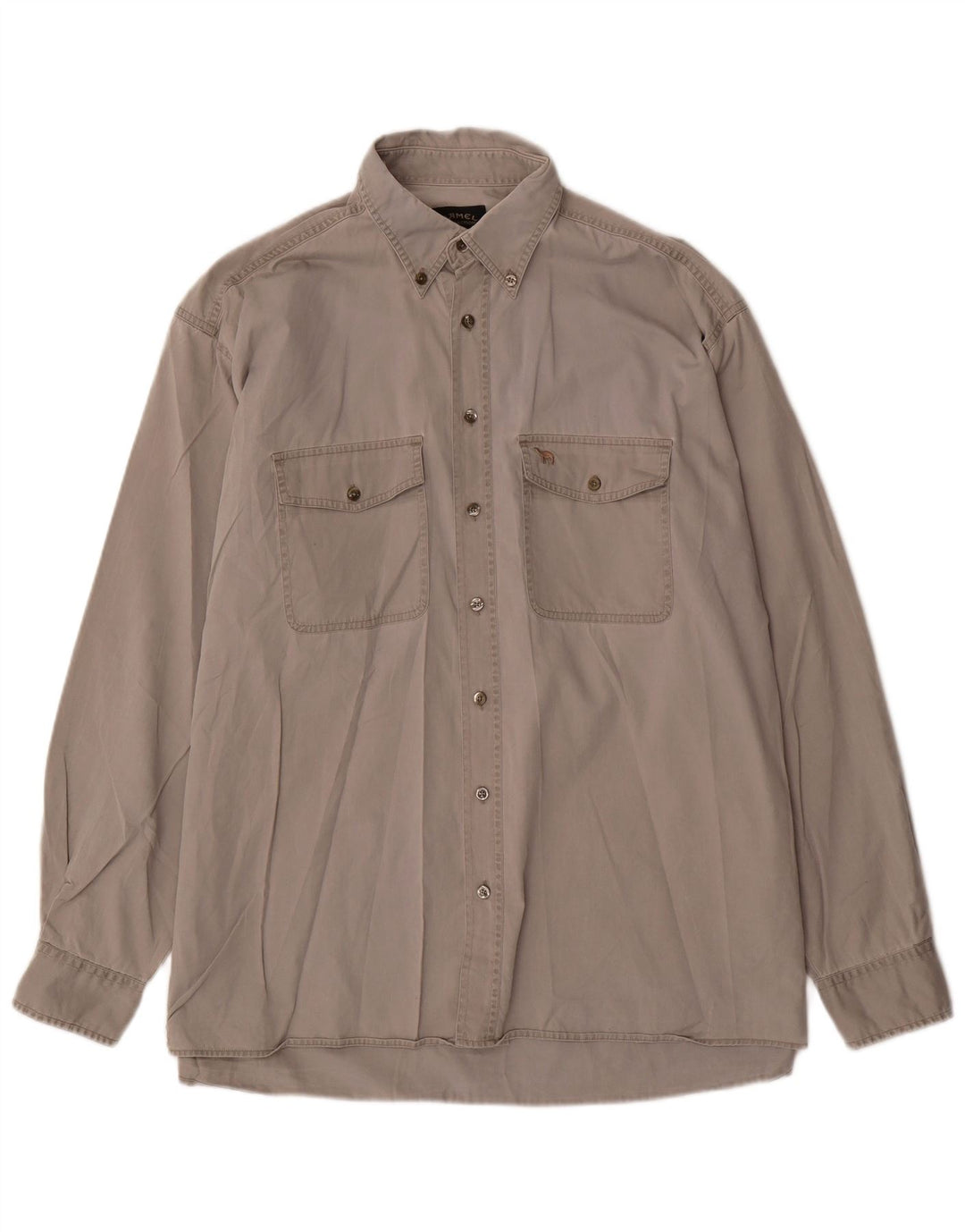 Camel Active Camisa para hombre grande gris