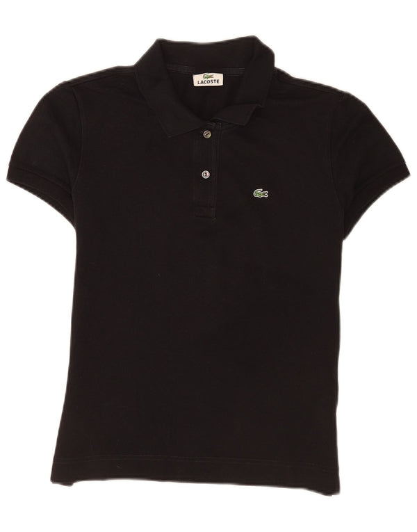 Polo Lacoste Mujer Talla 42 Grande Negro Algodón Deportes