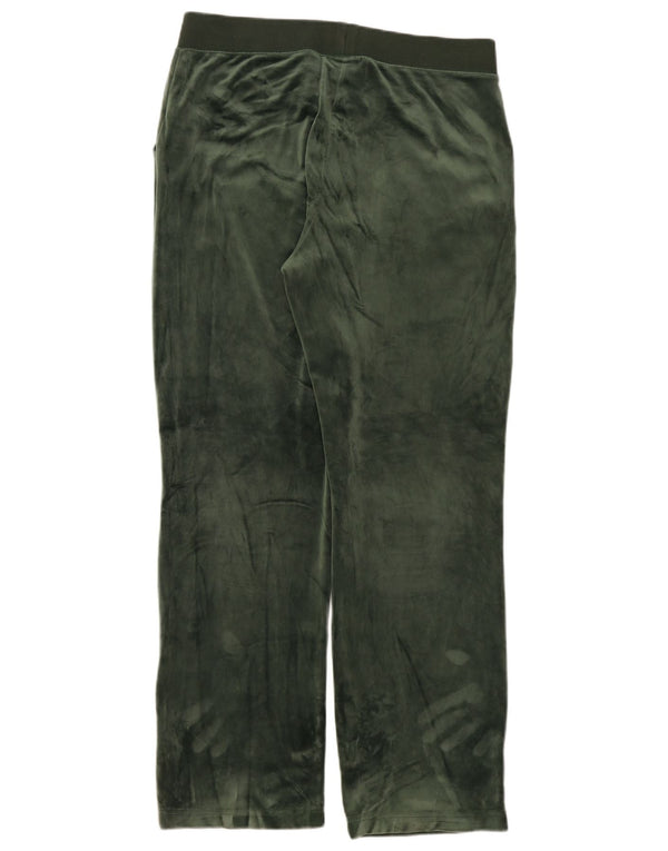 Juicy Couture Pantalones de Chándal de Terciopelo para Mujer UK 40 XL Poliéster Caqui
