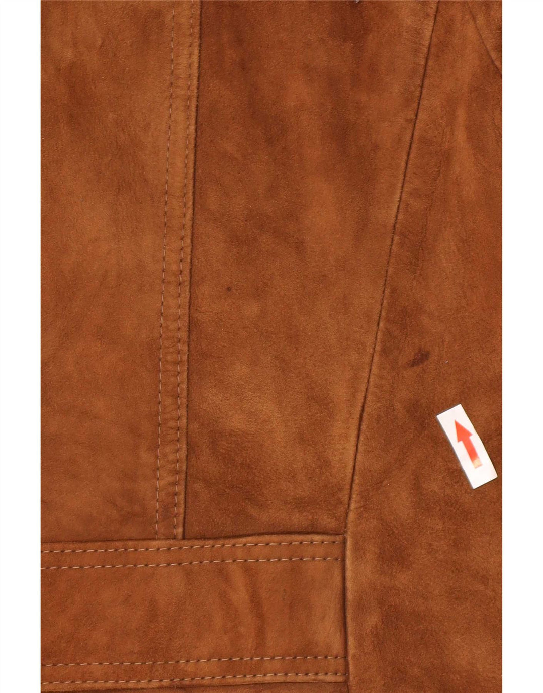 Vintage hombres ante chaqueta Reino Unido 38 cuero marrón medio
