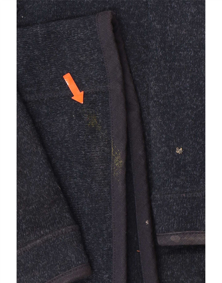 Sudadera con capucha y cuello con cremallera para hombre de Fat Face, jersey grande de poliéster moteado en azul marino