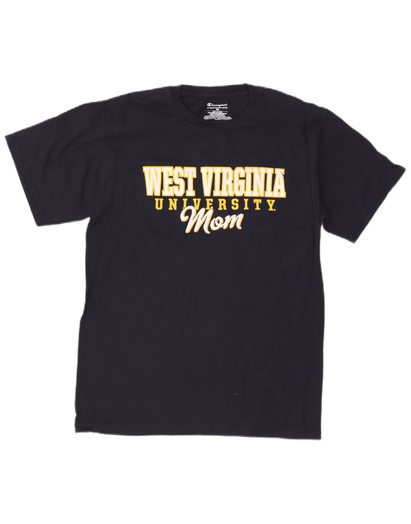 Champion Camiseta con gráfico West Virginia para hombre, parte superior mediana de algodón azul marino