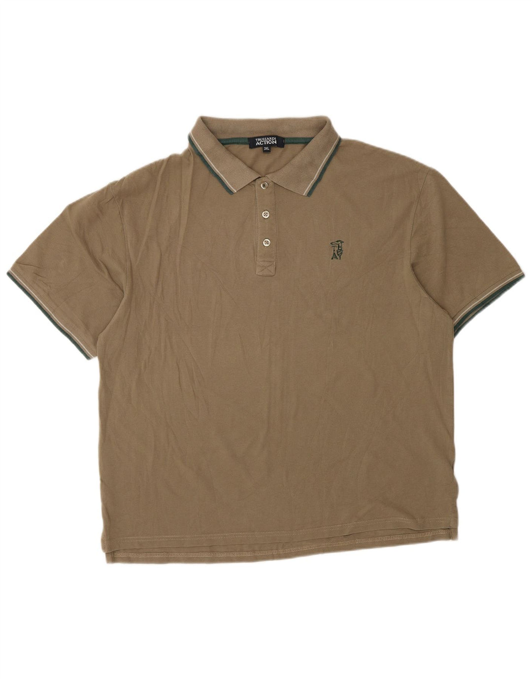 TRUSSARDI Polo Hombre 3XL Algodón Marrón