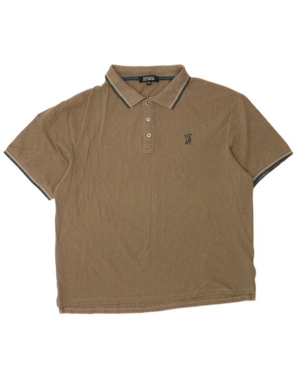 TRUSSARDI Polo Hombre 3XL Algodón Marrón