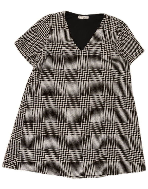 Zara Mujer Trafaluc Vestido Acampanado UK 10 Small Black Houndstooth