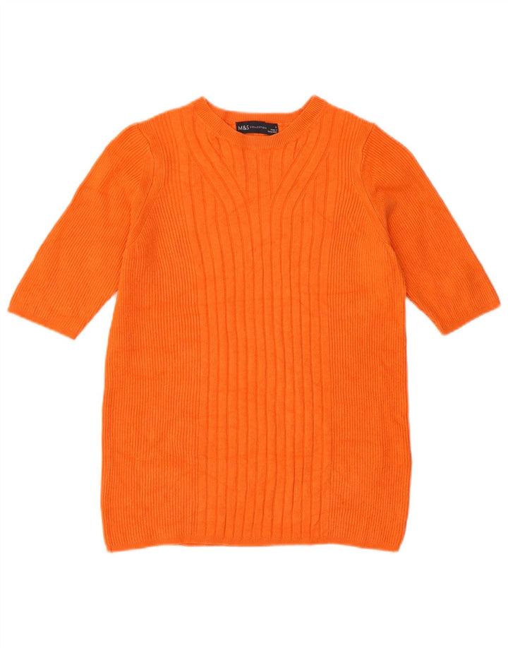 Marks & Spencer - Jersey de cuello redondo para mujer, talla 40, color naranja mediano