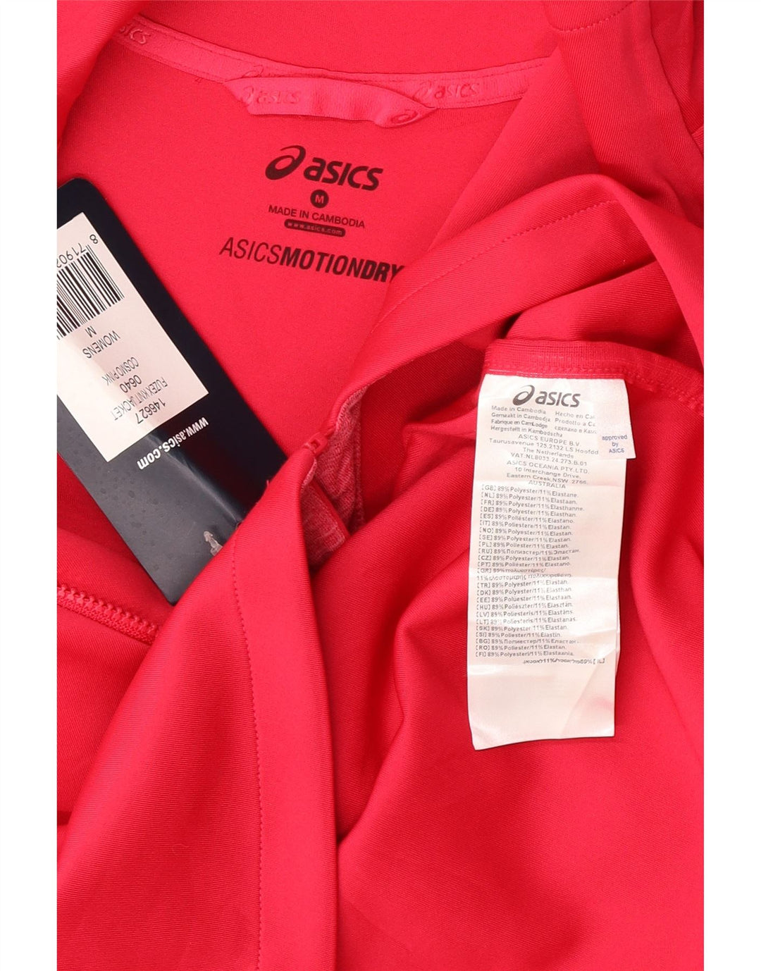 Asics - Chaqueta de chándal para mujer, talla 40, poliéster con lunares rosas medianos