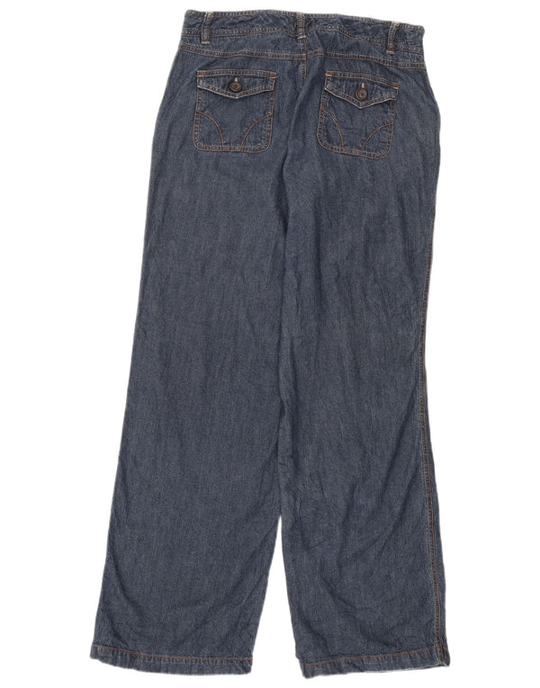 DOCKERS Vaqueros de pierna ancha de ajuste favorito para mujer US 8 Medium W30 L31 Azul marino