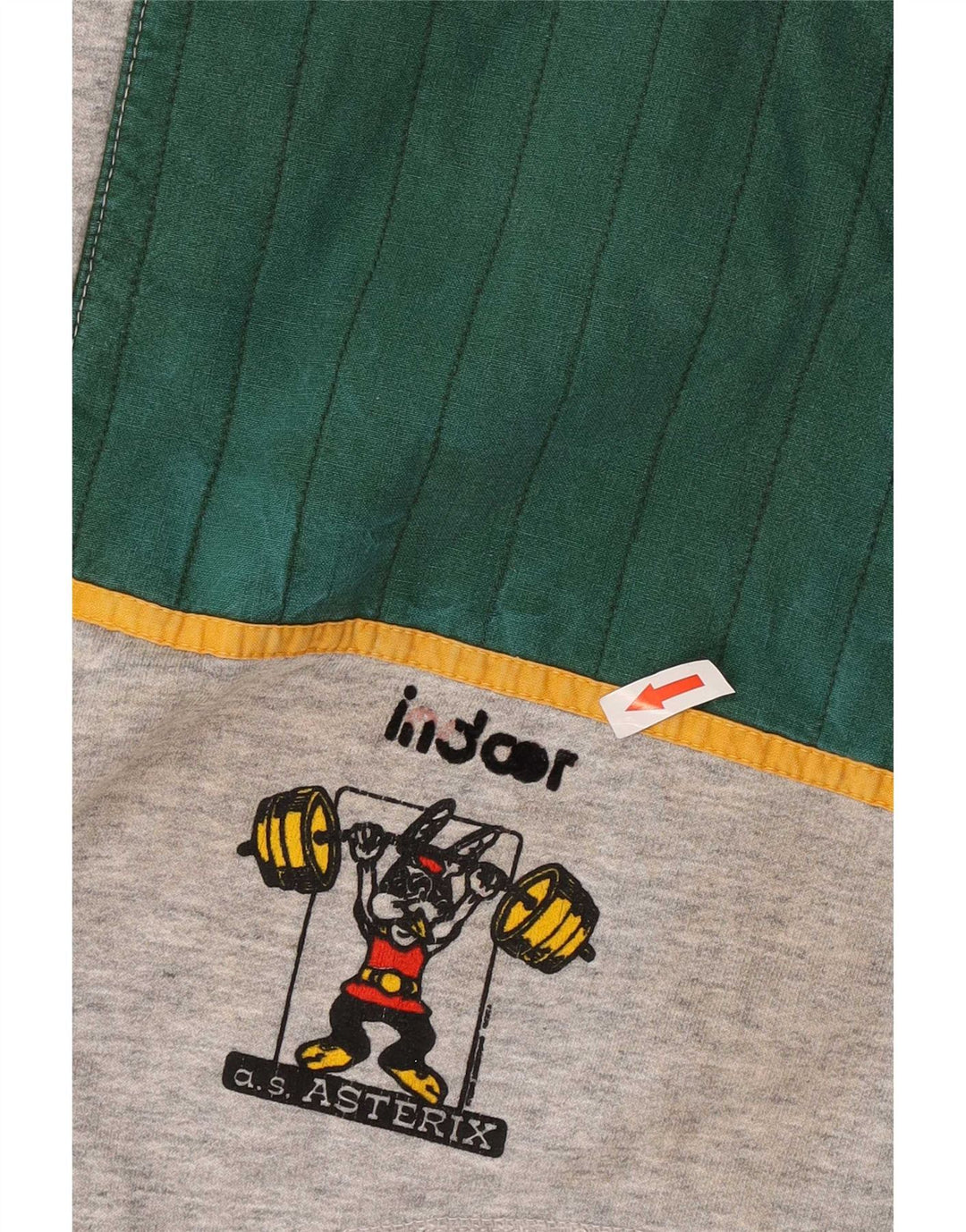 Vintage hombres sin mangas chándal top chaqueta grande gris colorblock