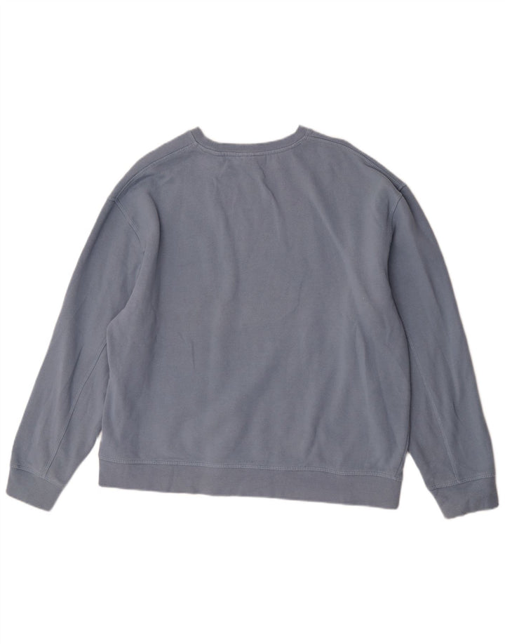 Topshop Sudadera de gran tamaño para mujer, jersey, Reino Unido 46, algodón azul grande