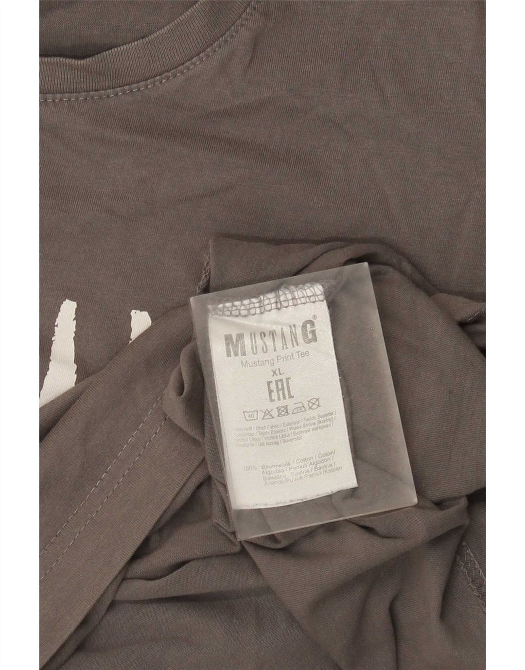 Mustang Camiseta gráfica para hombre Top XL Algodón gris