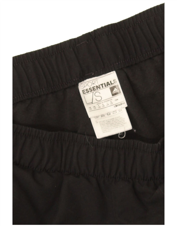 Adidas Hombre Climalite Chándal Pantalones Joggers Grande Negro Poliéster