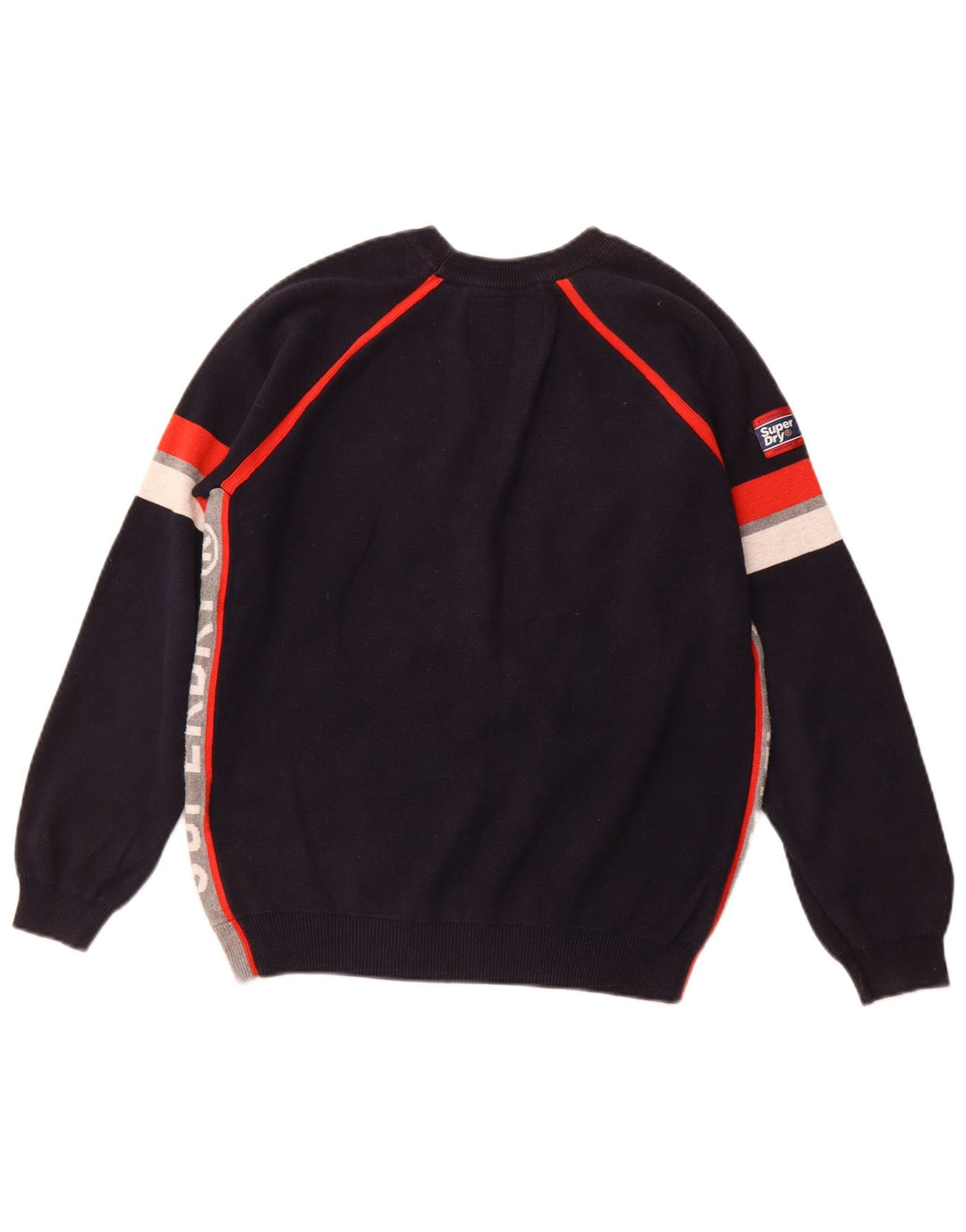SUPERDRY Suéter tipo jersey con cuello redondo para mujer UK 44 Azul marino mediano