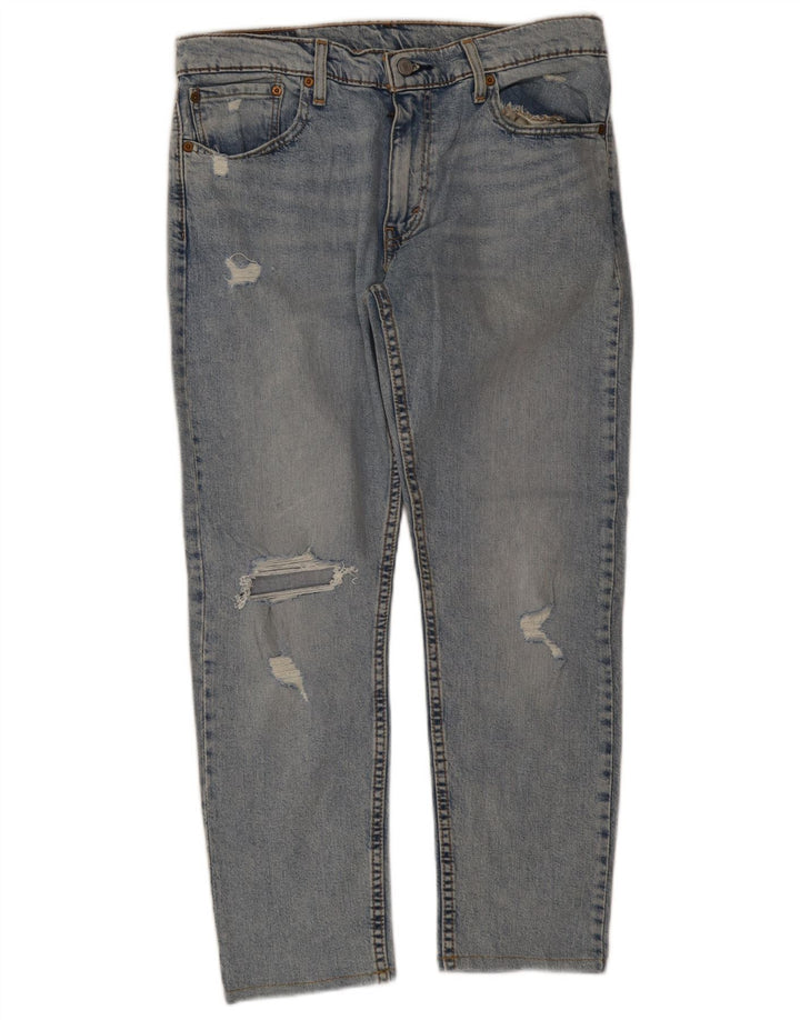 Levi's Hombre 512 Vaqueros cónicos delgados desgastados W33 L27 Azul