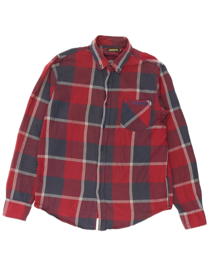 Camisa Mistral Hombre Mediana Cuadros Rojos Algodón