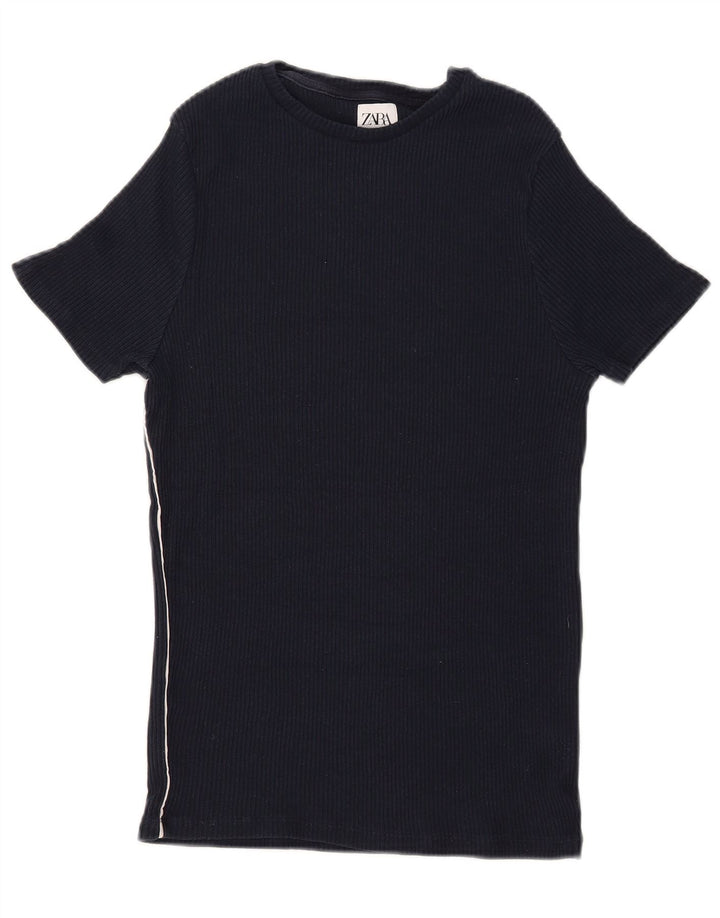 Zara Hombre Camiseta Top Medium Azul Marino