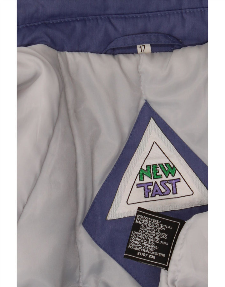 Nuevo Abrigo cortavientos Fast para mujer UK 46 azul grande poliéster