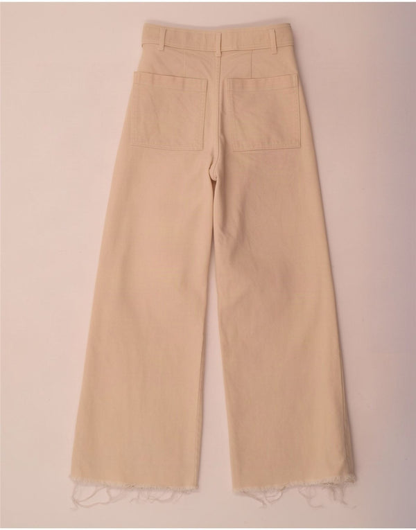 Zara Mujer The Marine Vaqueros Rectos De Corte Suelto EU 34 2XS W24 L27 Beige