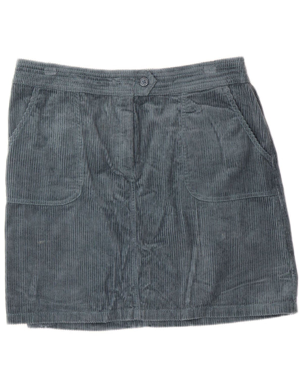 MONSOON Falda de pana para mujer Reino Unido 46 Grande W34 Algodón verde