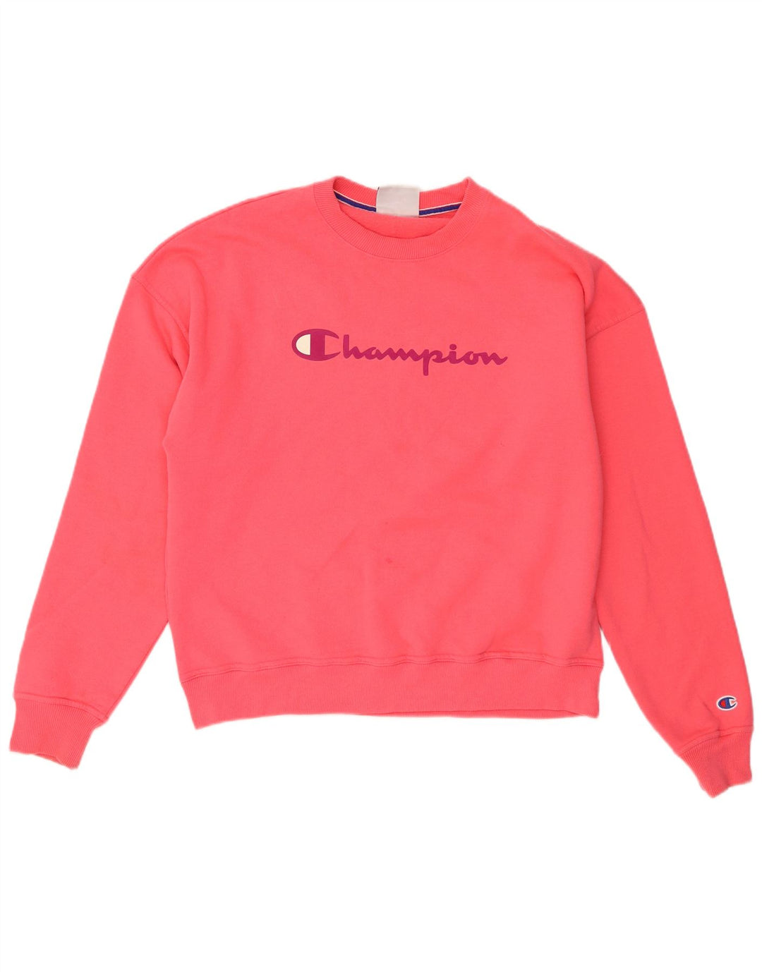 Champion Sudadera de gran tamaño con gráfico para mujer UK 44 Medium Pink