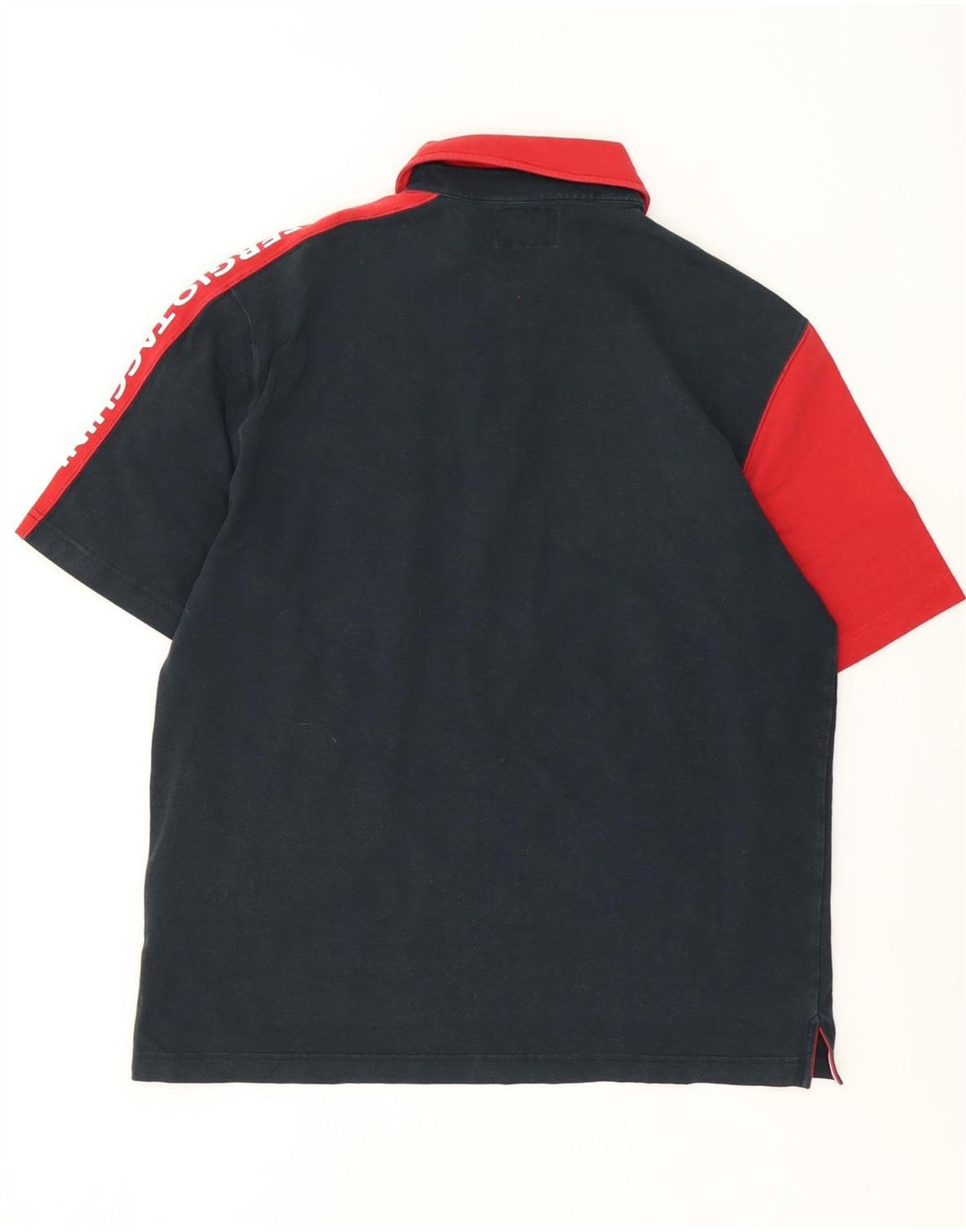 Sergio Tacchini Polo gráfico para hombre con bloques de color azul marino grande
