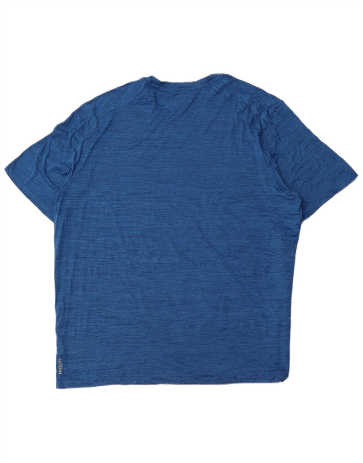 EDDIE BAUER Camiseta Hombre Top XL Poliéster Moteado Azul