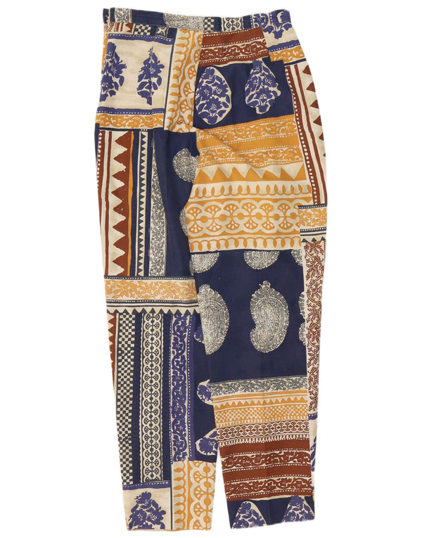 Vintage mujer pantalones cónicos Reino Unido 14 grande W28 L30 multicolor Paisley