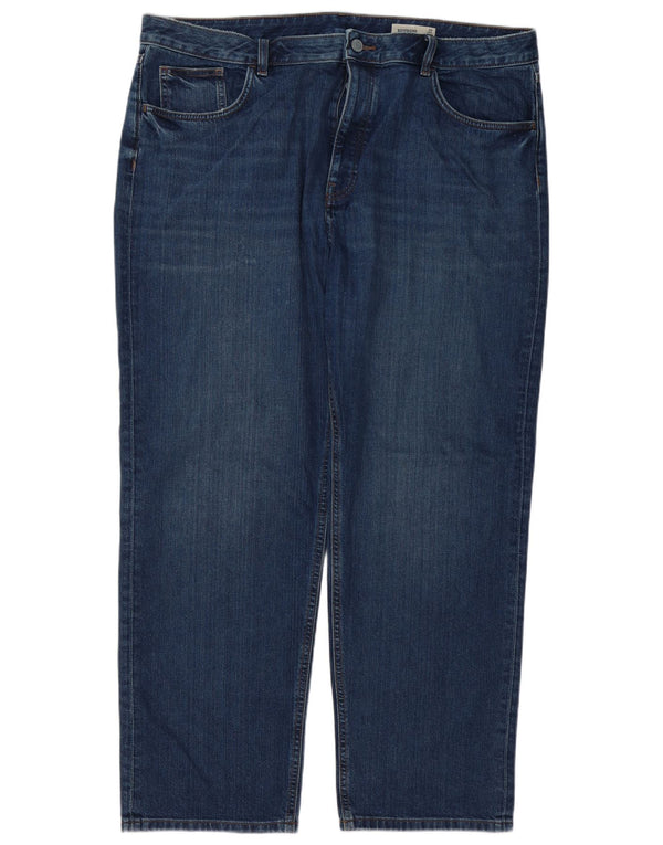 Marks & Spencer Vaqueros Cónicos Boyfriend para Mujer UK 20 2XL W40 L31 Azul Marino