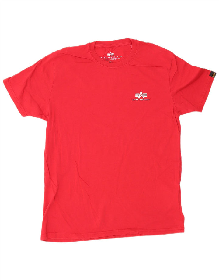 Alpha Industries Camiseta para hombre Top Medium Red Cotton